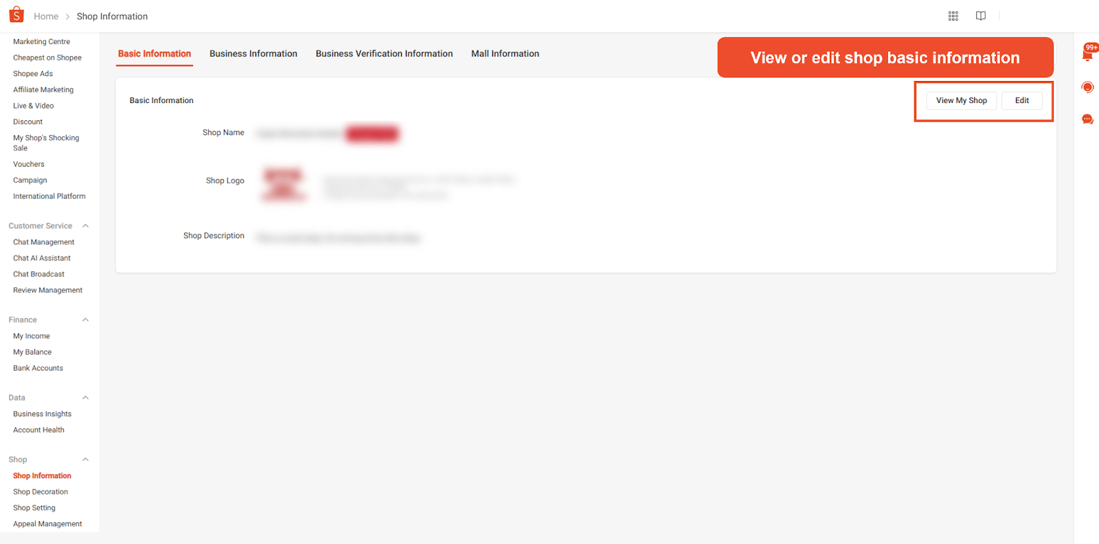how to sell in shopee shop information