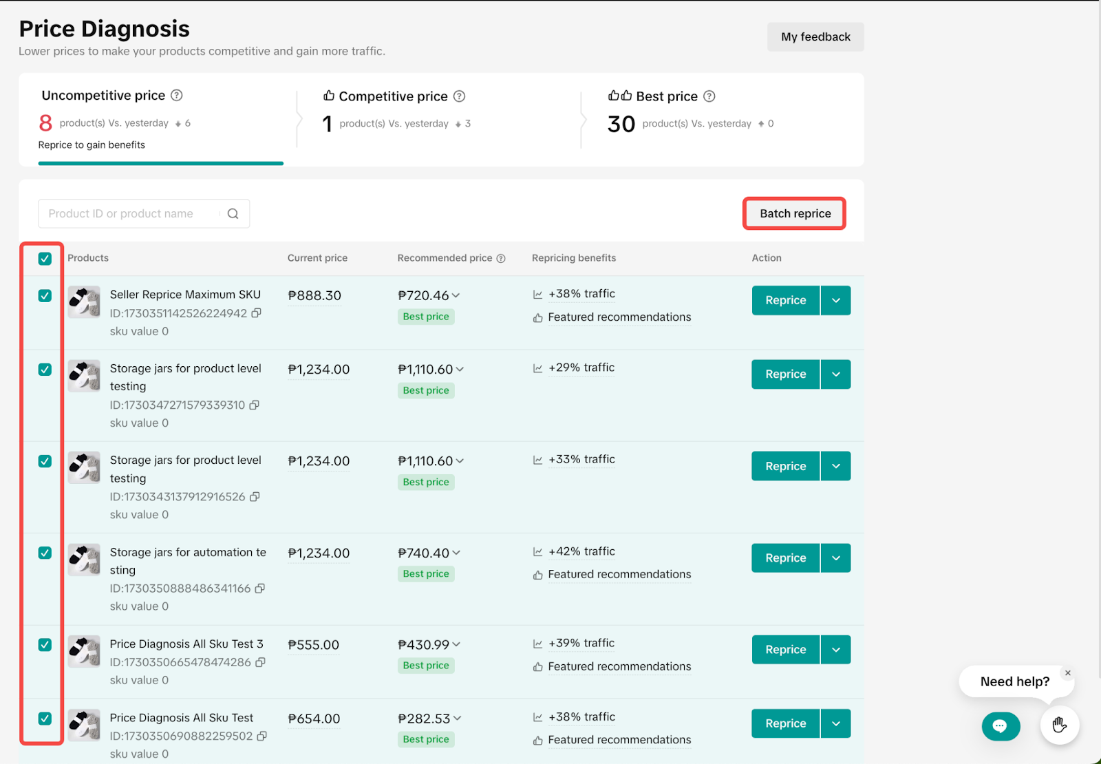tiktok shop price diagnosis8