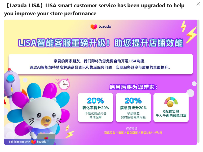 Lazada Malaysia seller Lisa