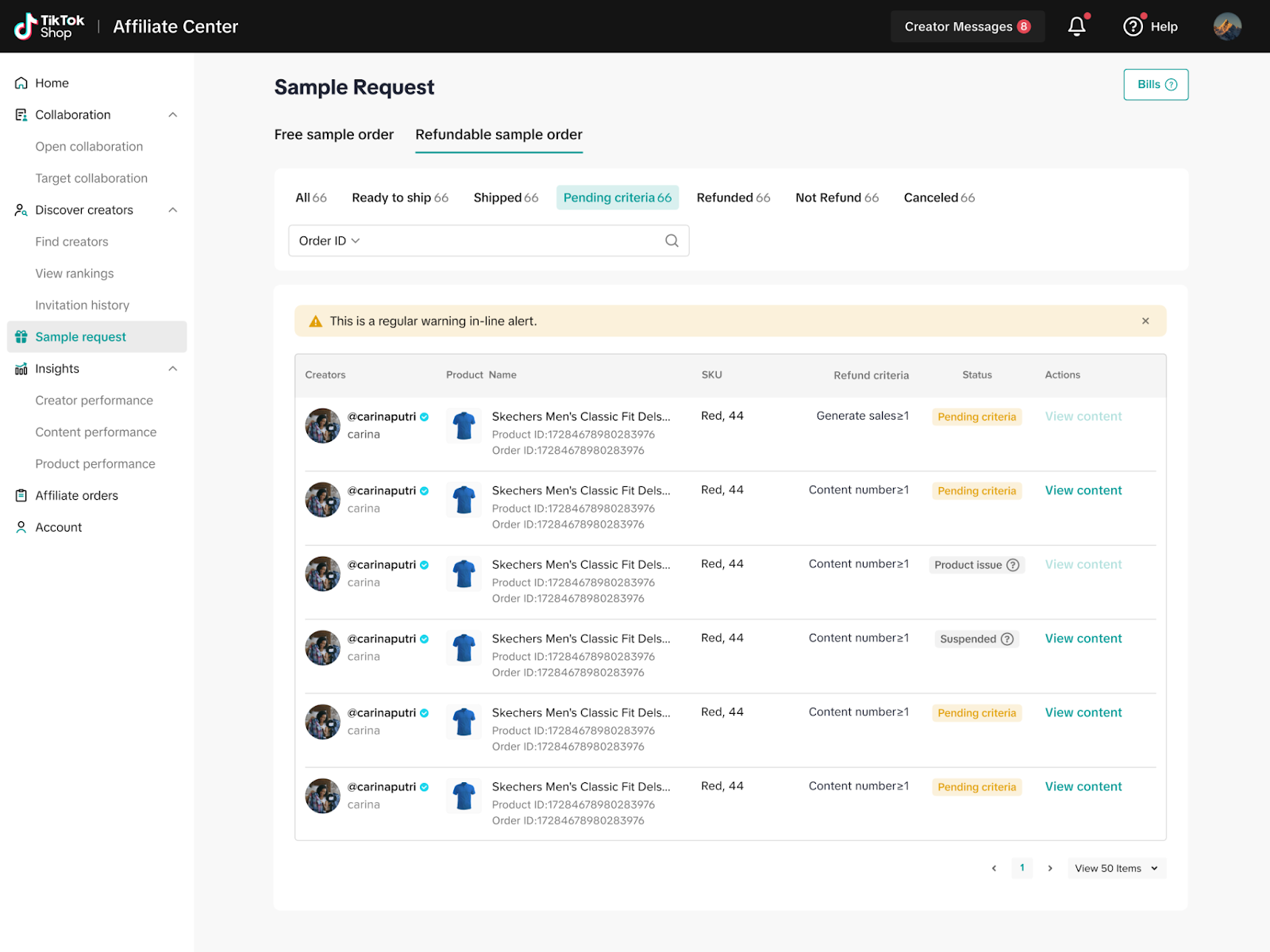 tiktok shop refundable sample3