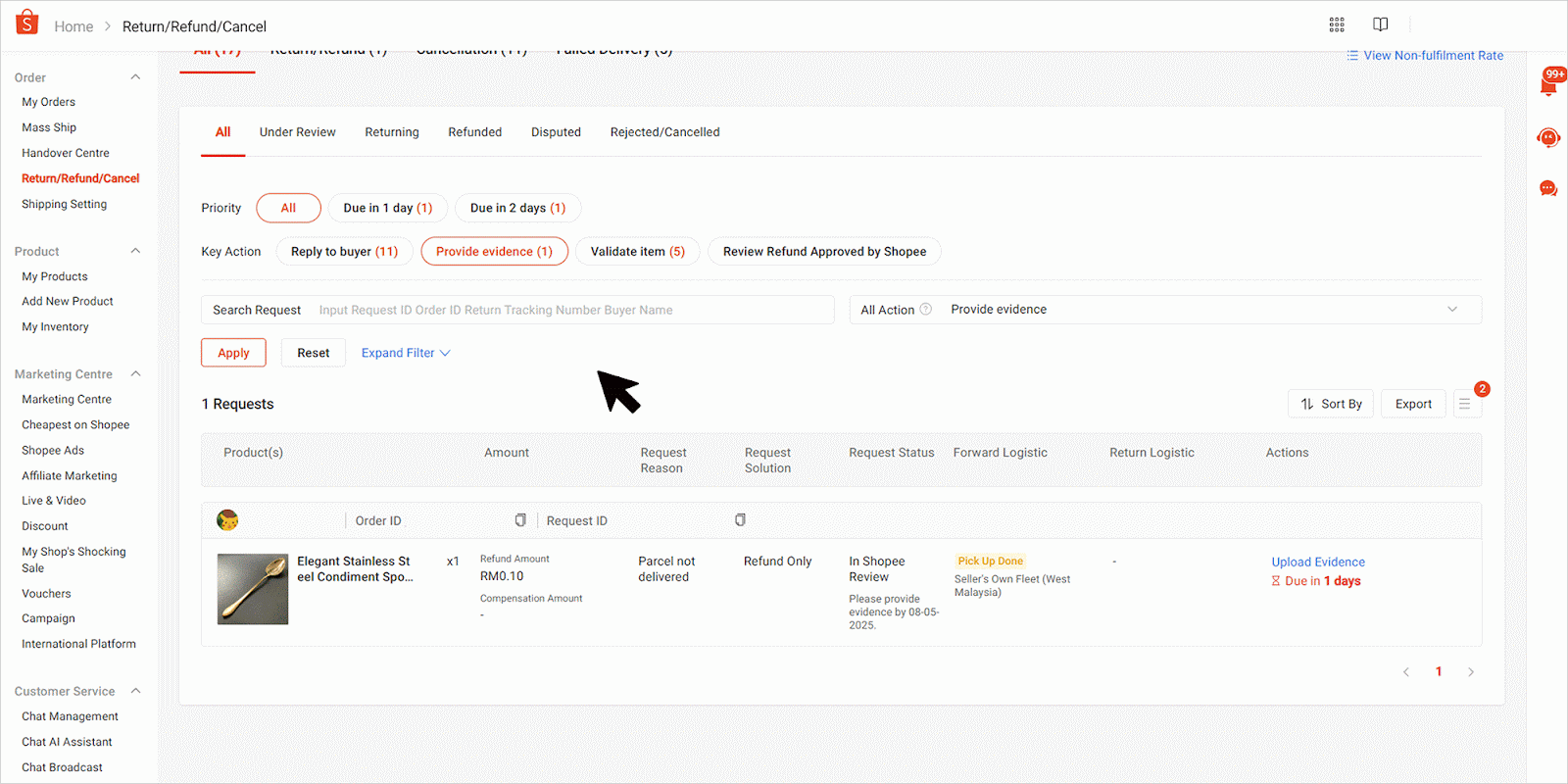 shopee dispute for return refund request4