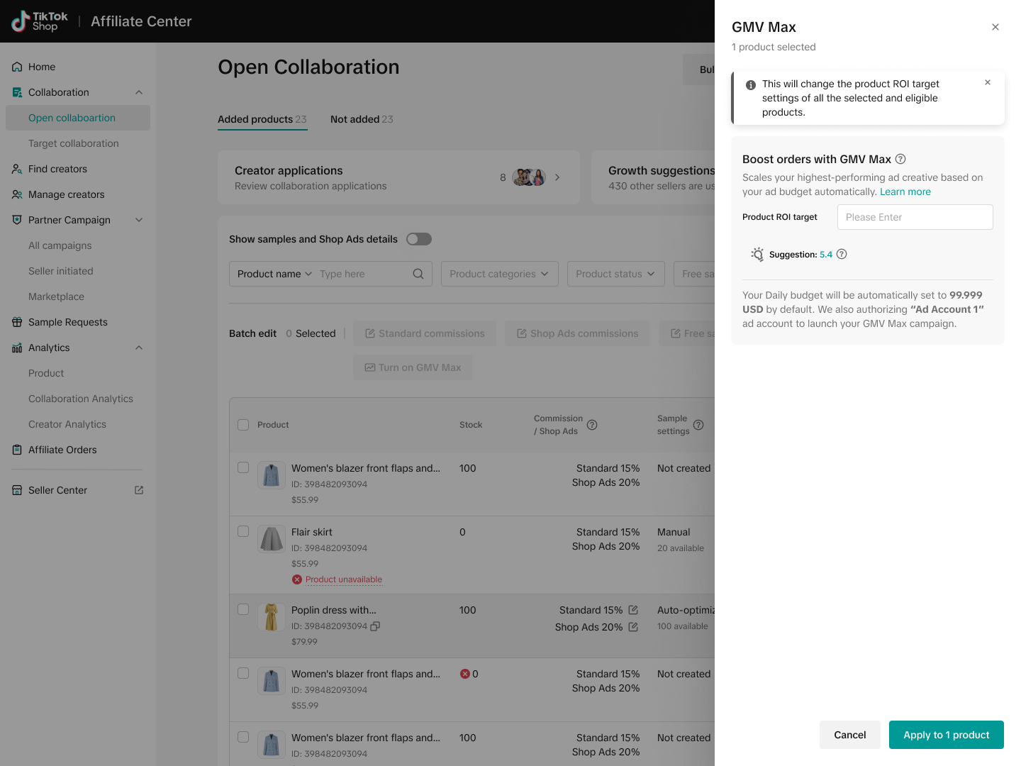 tiktok shop gmv max affiliate4