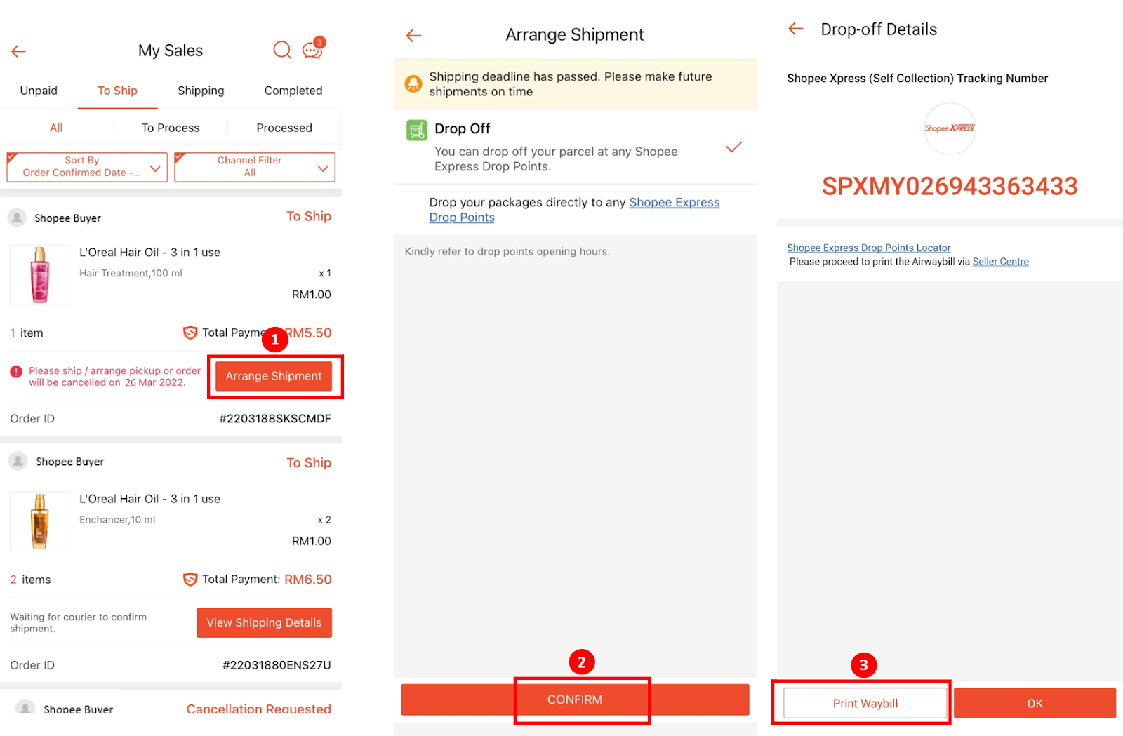 shopee air waybill awb