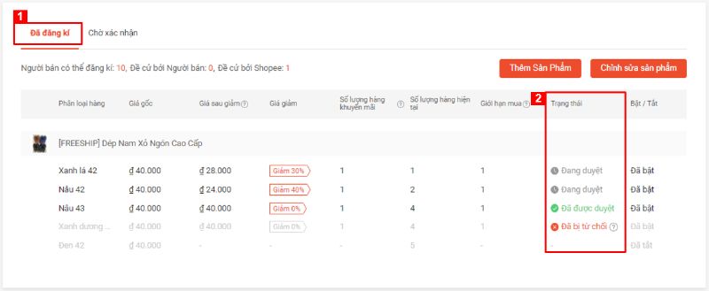 Sản phẩm đang chờ duyệt trên Shopee trong bao lâu?