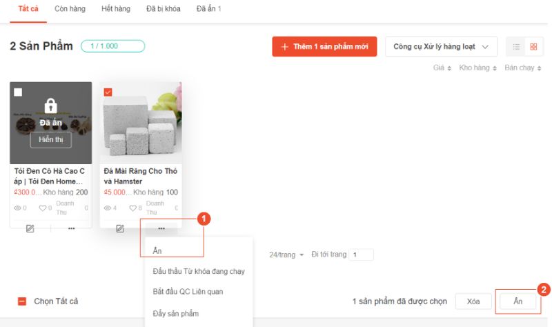 Sản phẩm không được duyệt do vi phạm quy định