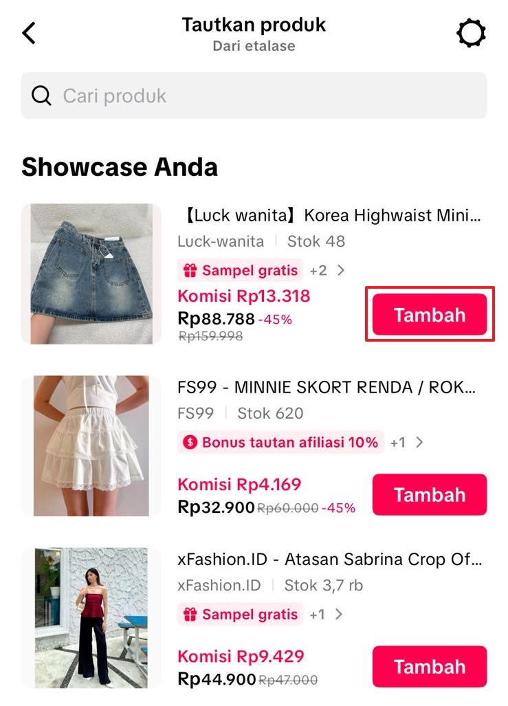 tambah produk ke keranjang kuning