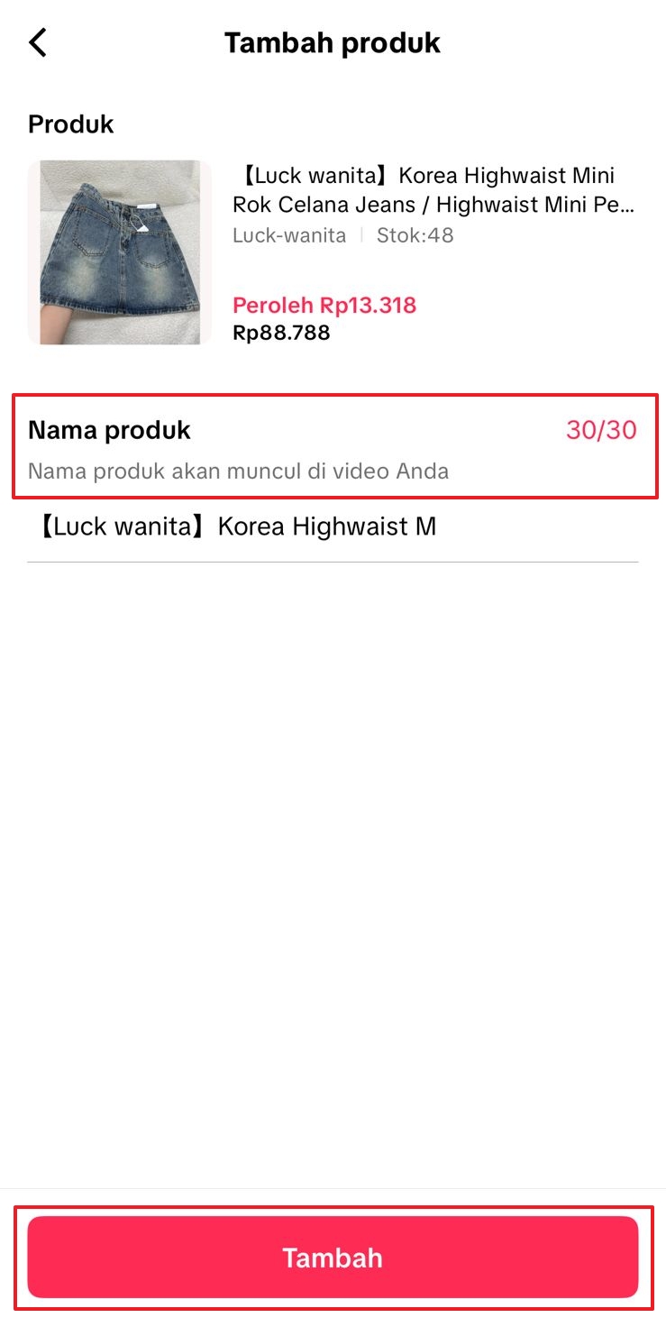 tambahkan produk di keranjang kuning video tiktok