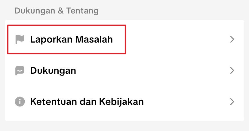 cara hubungi cs tiktok lewat aplikasi di hp