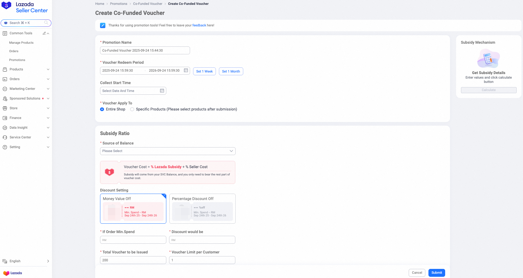 lazada malaysia seller virtual credits5