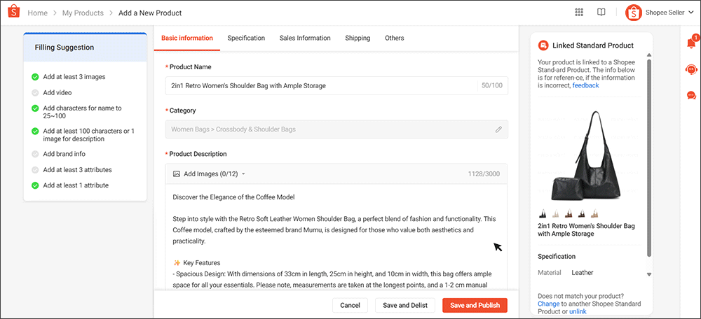 shopee standard product ssp4