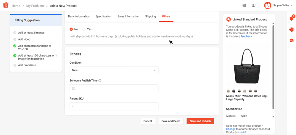 shopee standard product ssp5