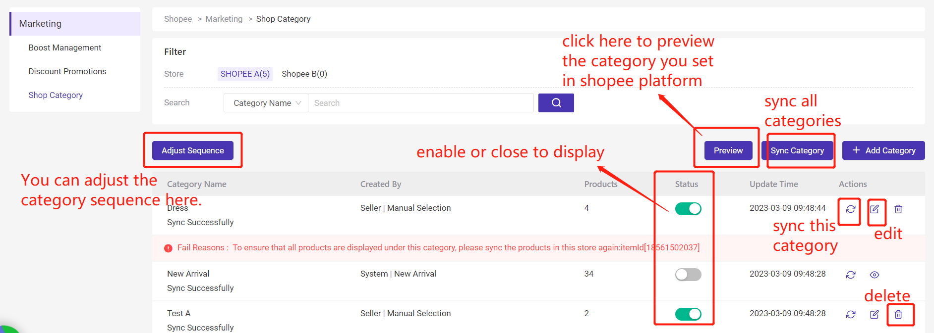 shopee shop category4