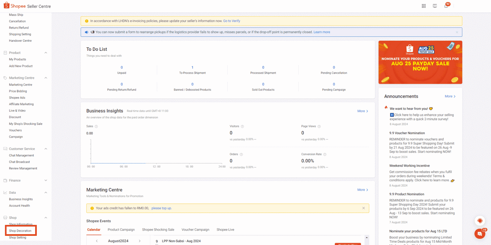 shopee shop category2