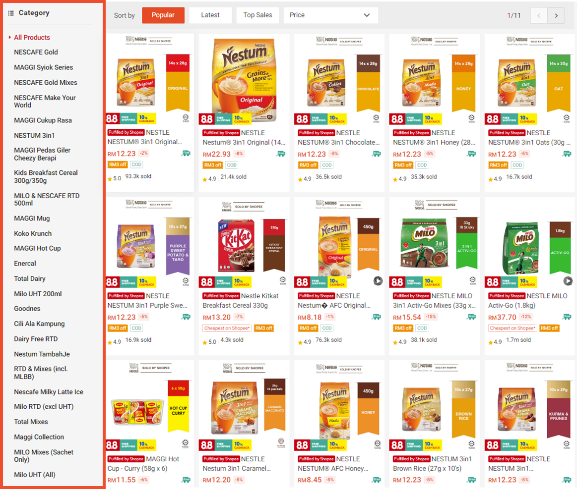 shopee shop category3