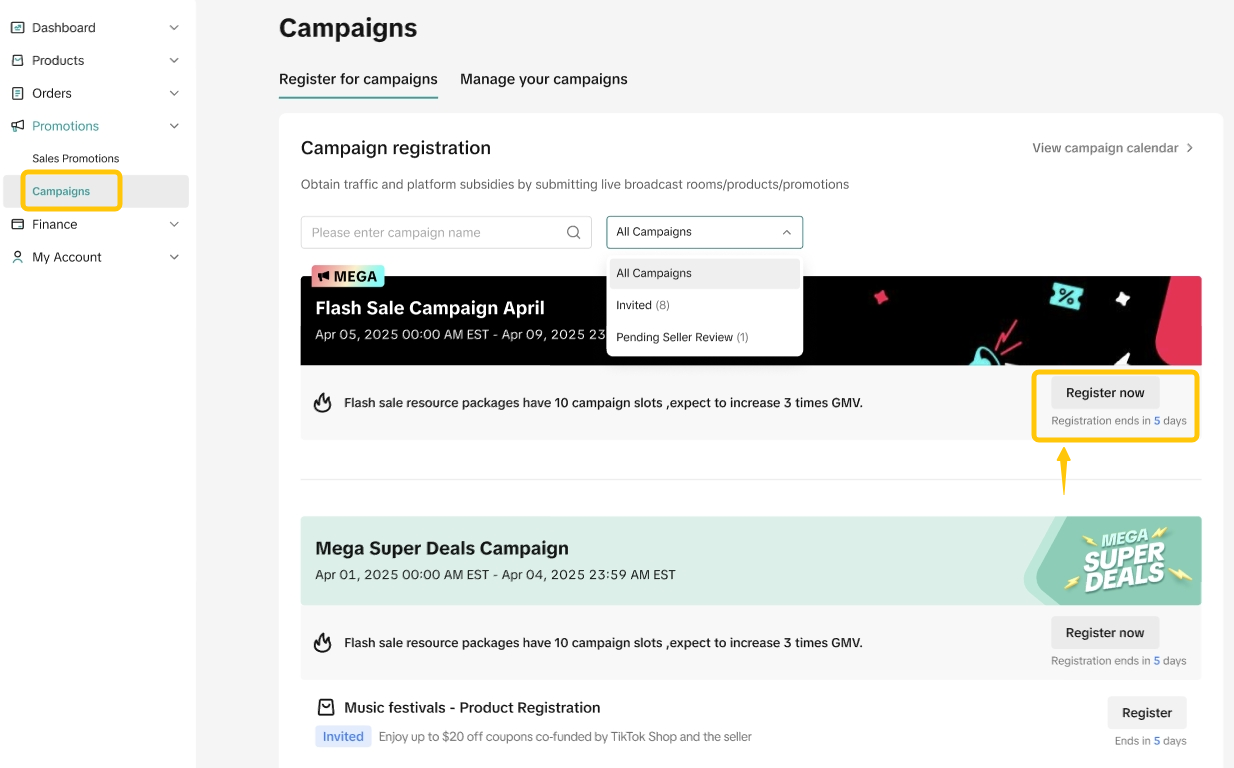 tiktok shop campaign