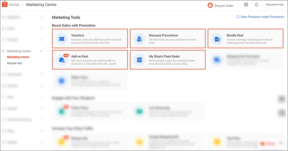 shopee marketing centre promotion