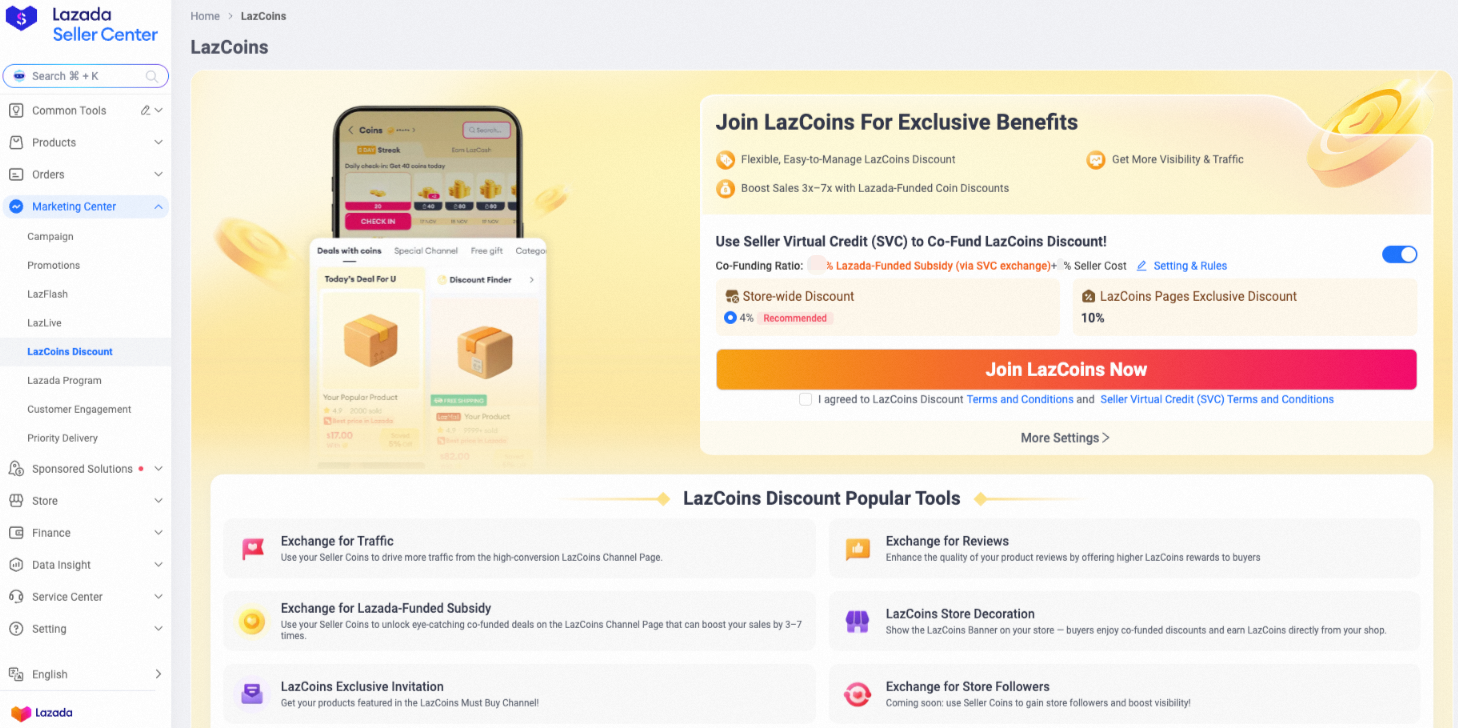 lazada svc co-funded lazcoin