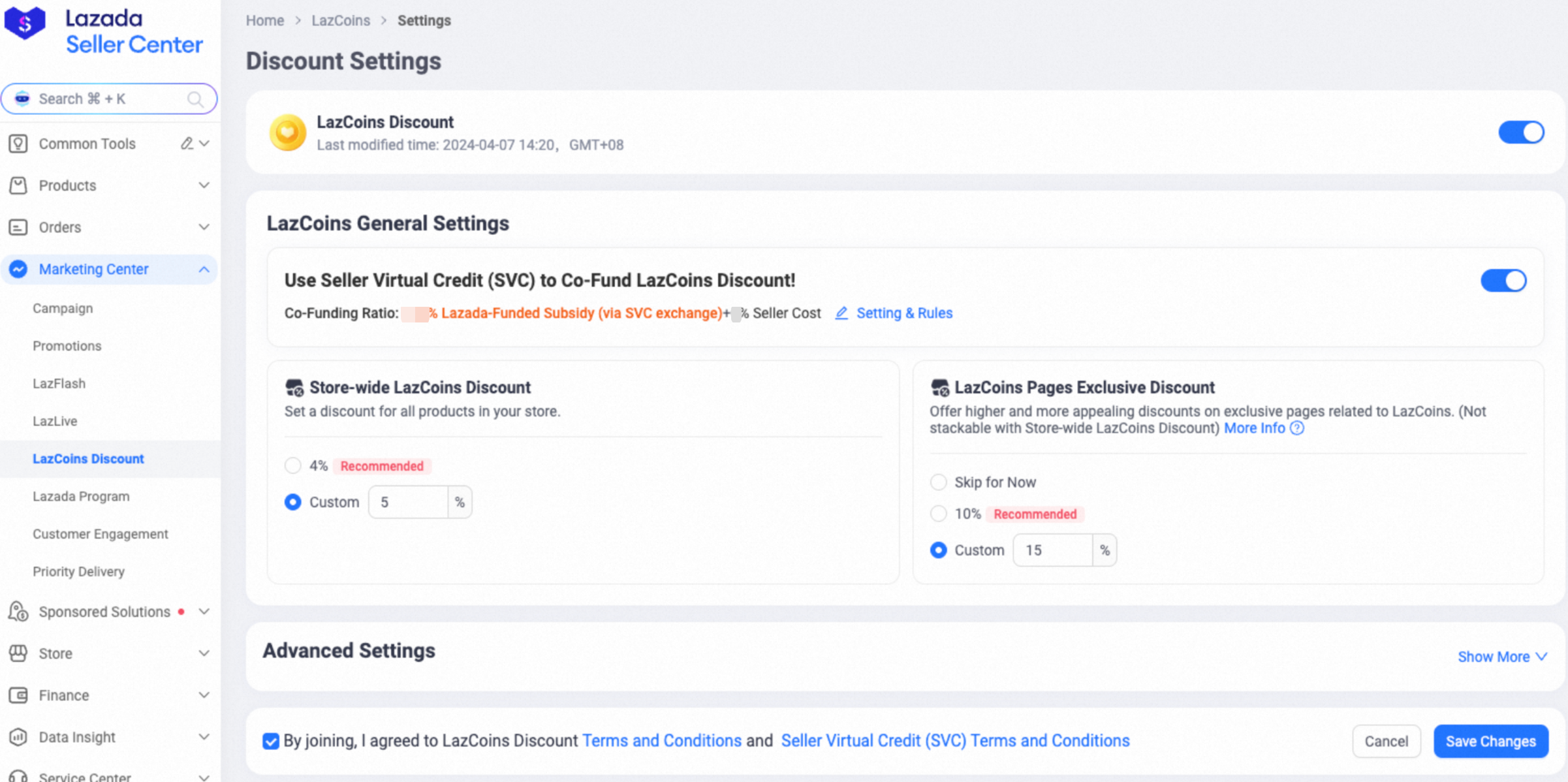 lazada svc co-funded lazcoin3