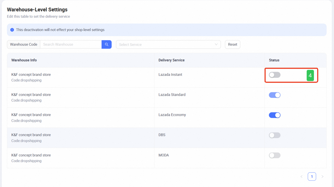 lazada instant delivery set up3