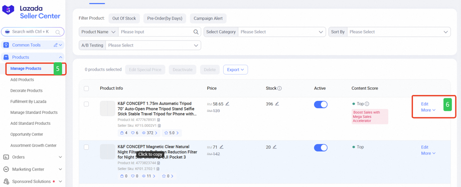 lazada instant delivery set up4