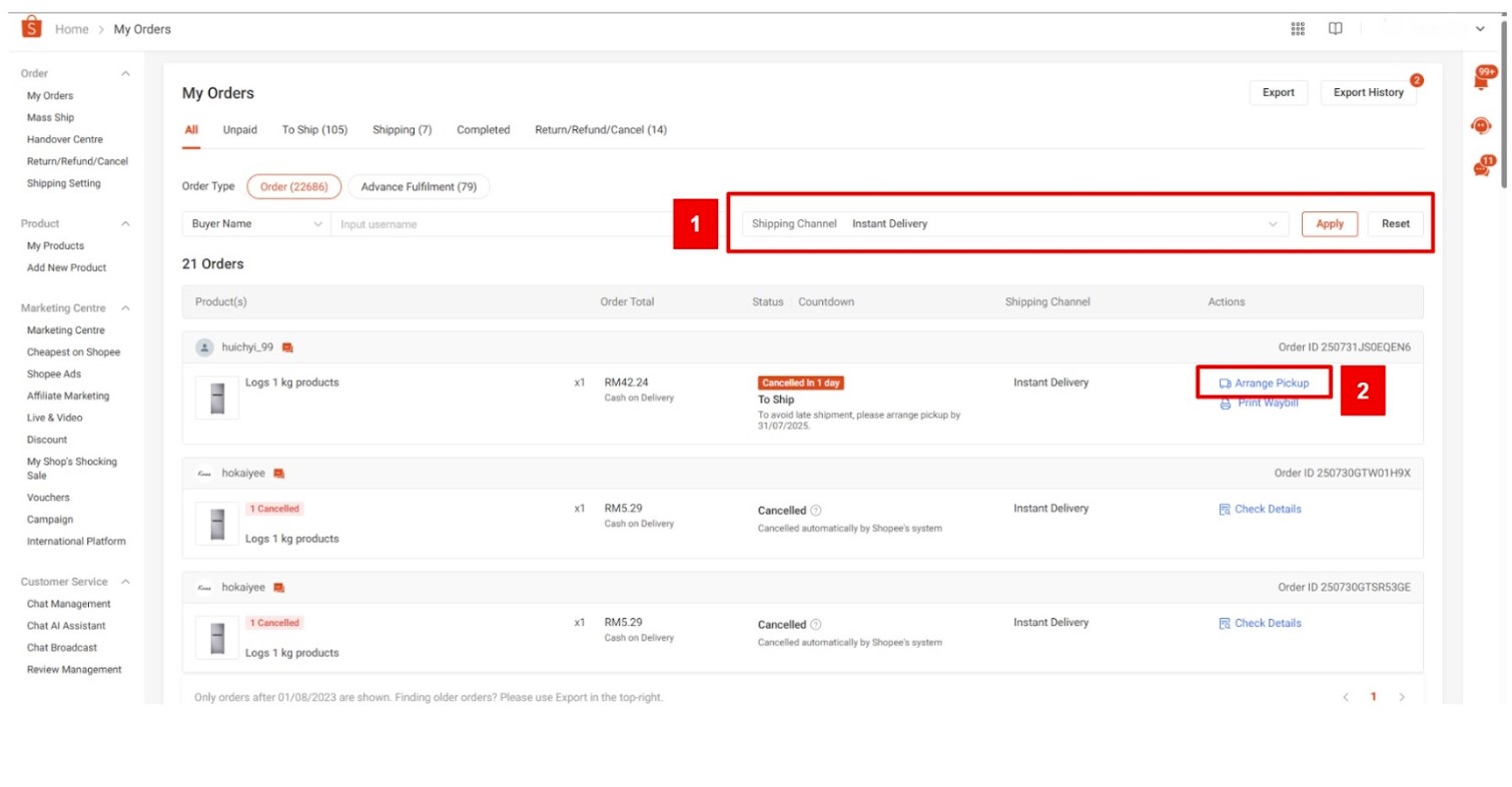 shopee malaysia instant delivery11