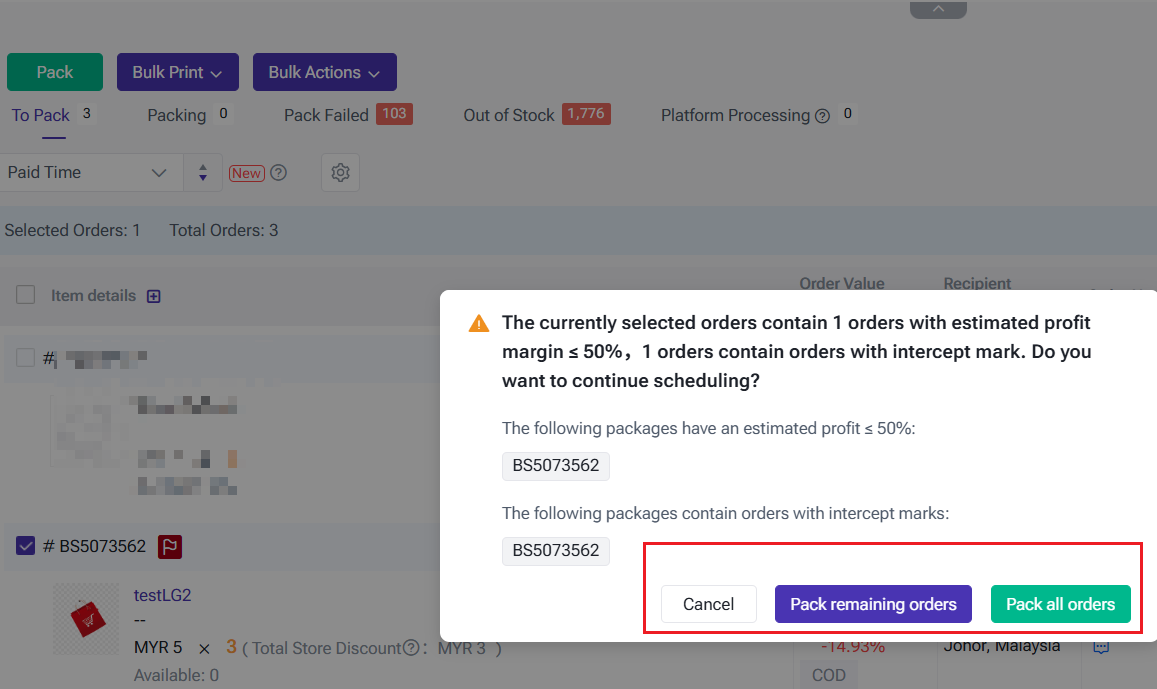 shopee seller cod return