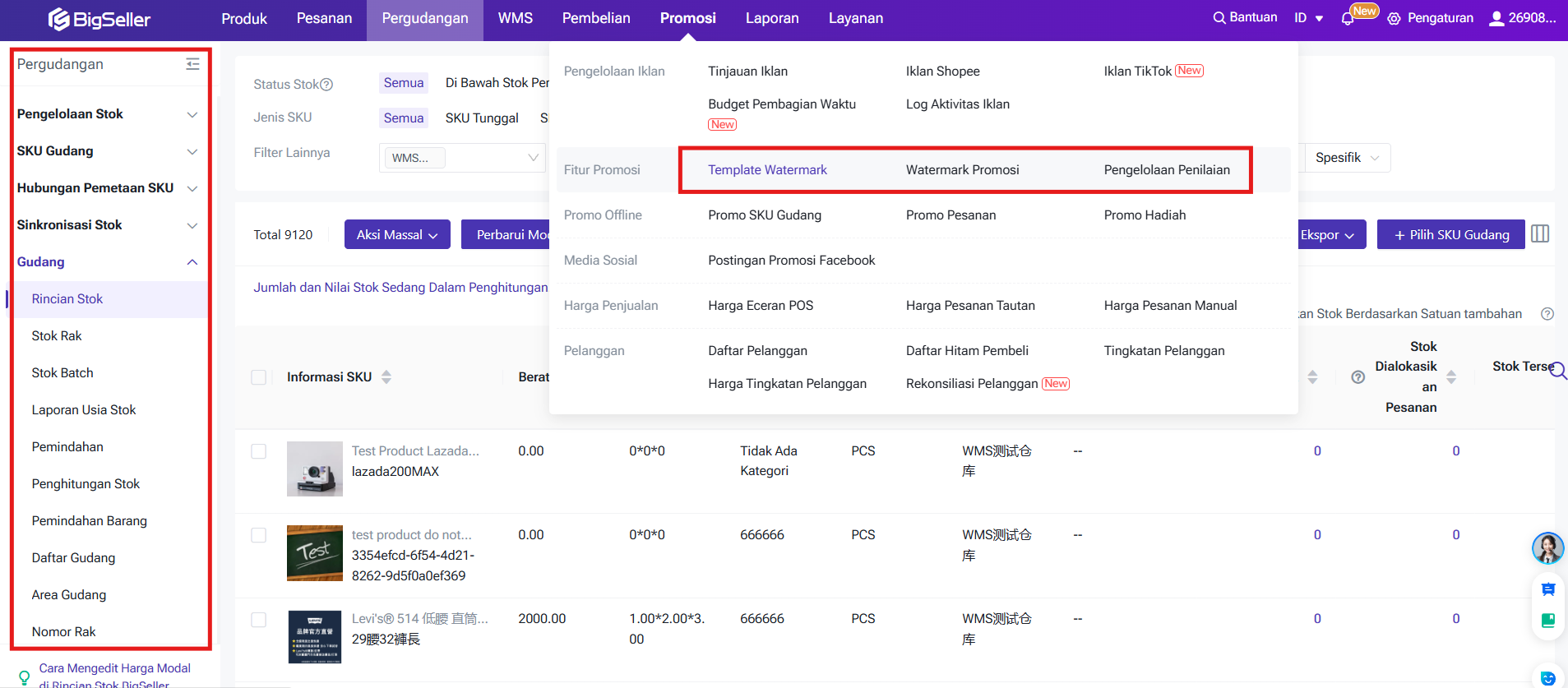 Fitur Promosi dan Pengelolaan Stok BigSeller