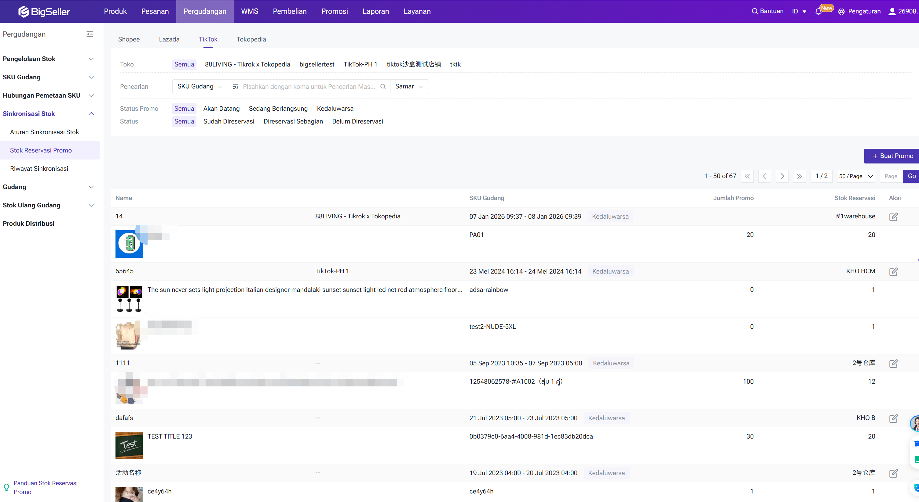 stok reservasi promo
