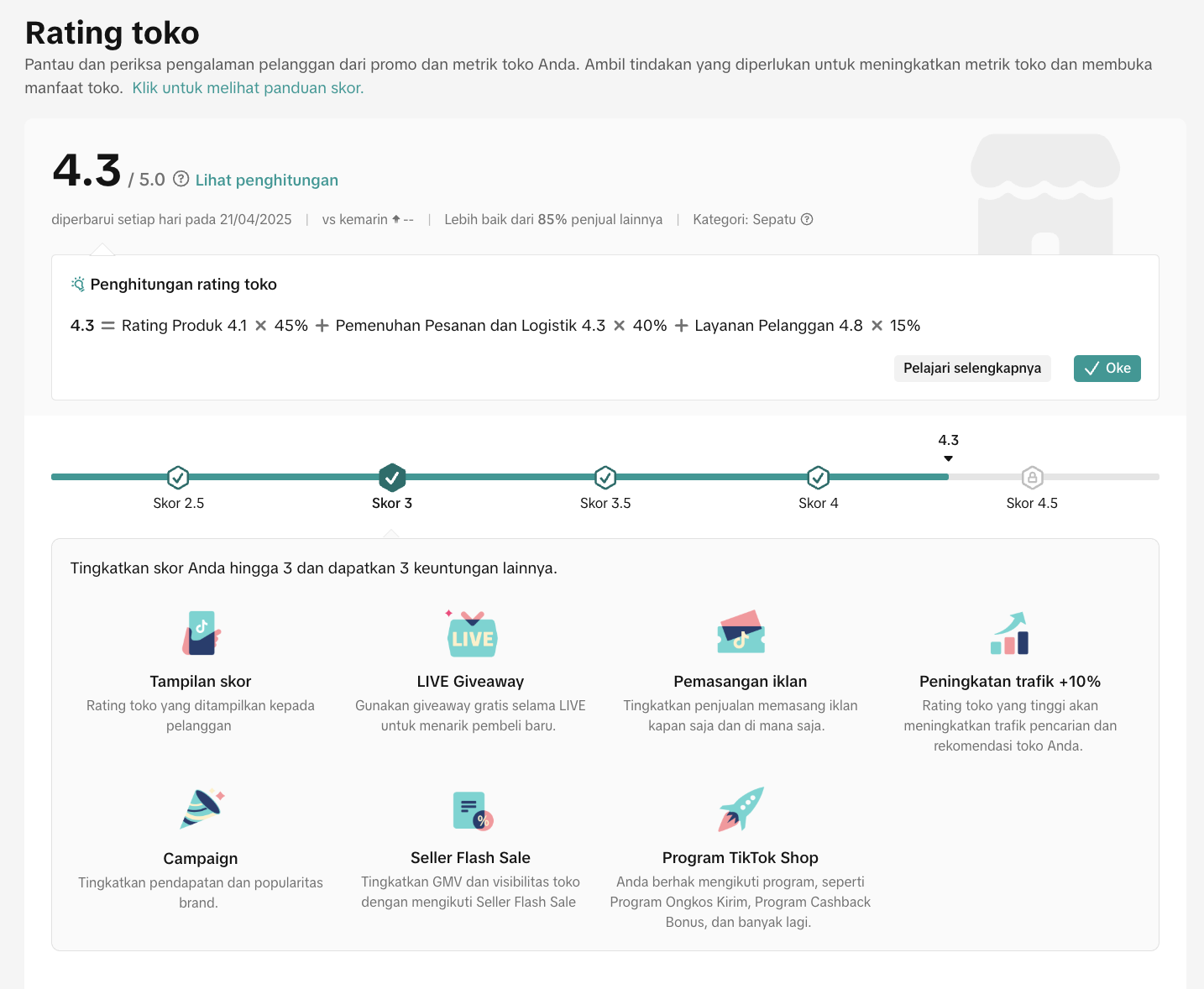 Cara Cek Rating Toko TikTok Shop by Tokopedia