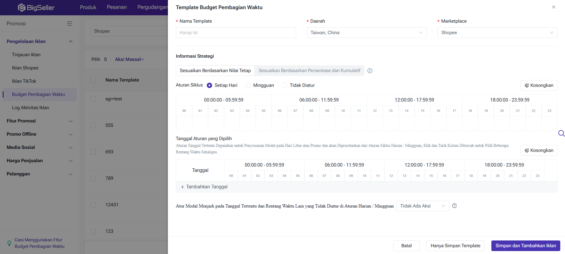 Fitur Pengelolaan Iklan dan Marketing Sistem Omnichannel BigSeller