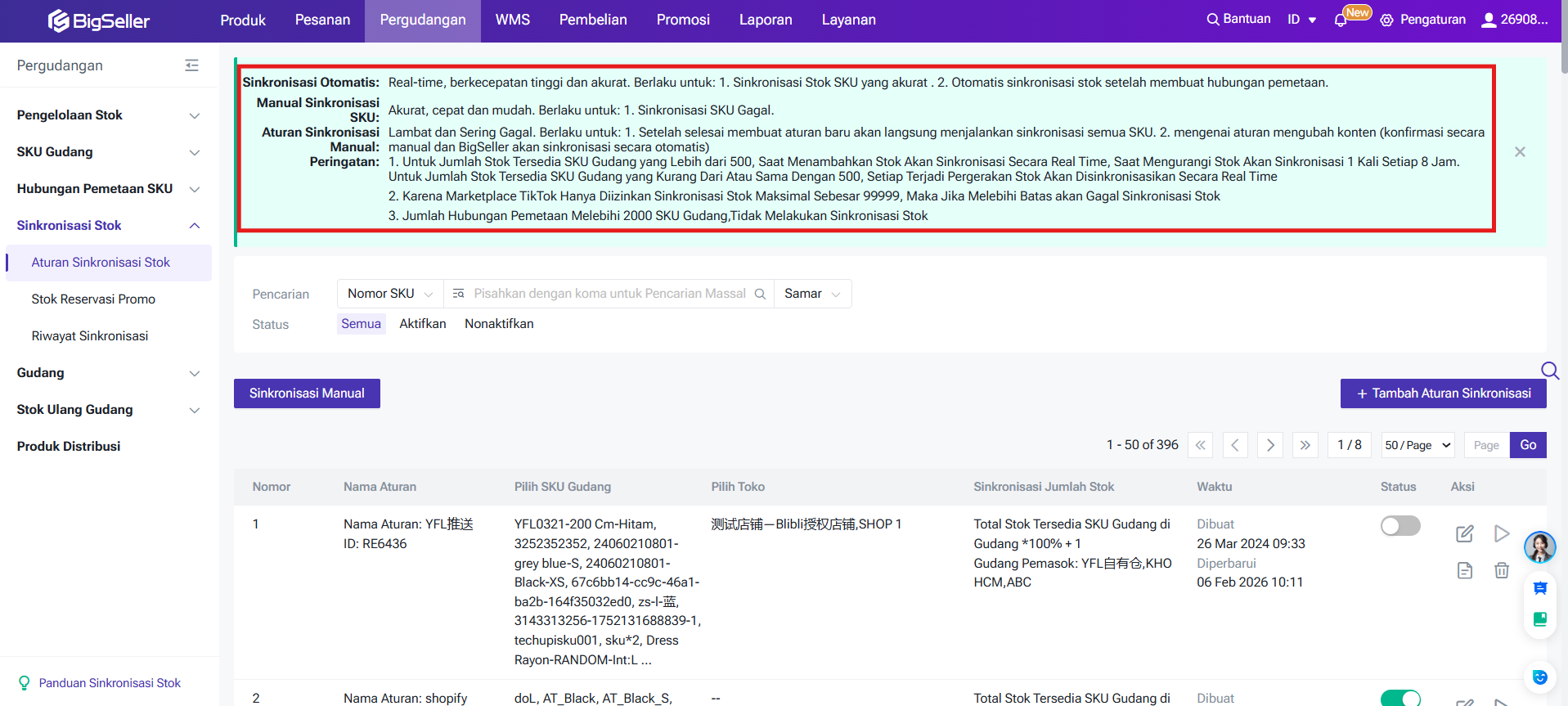 Fitur Sinkronisasi Stok Sistem Omnichannel BigSeller