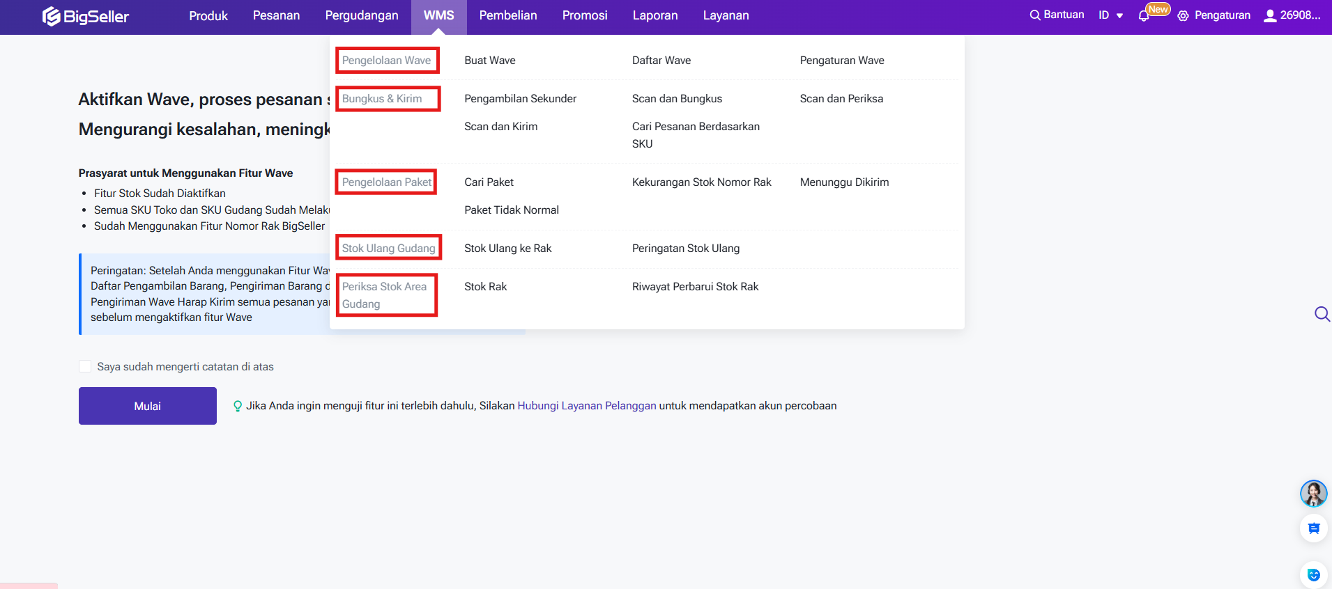 Fitur WMS dan Pesanan Sistem Omnichannel BigSeller