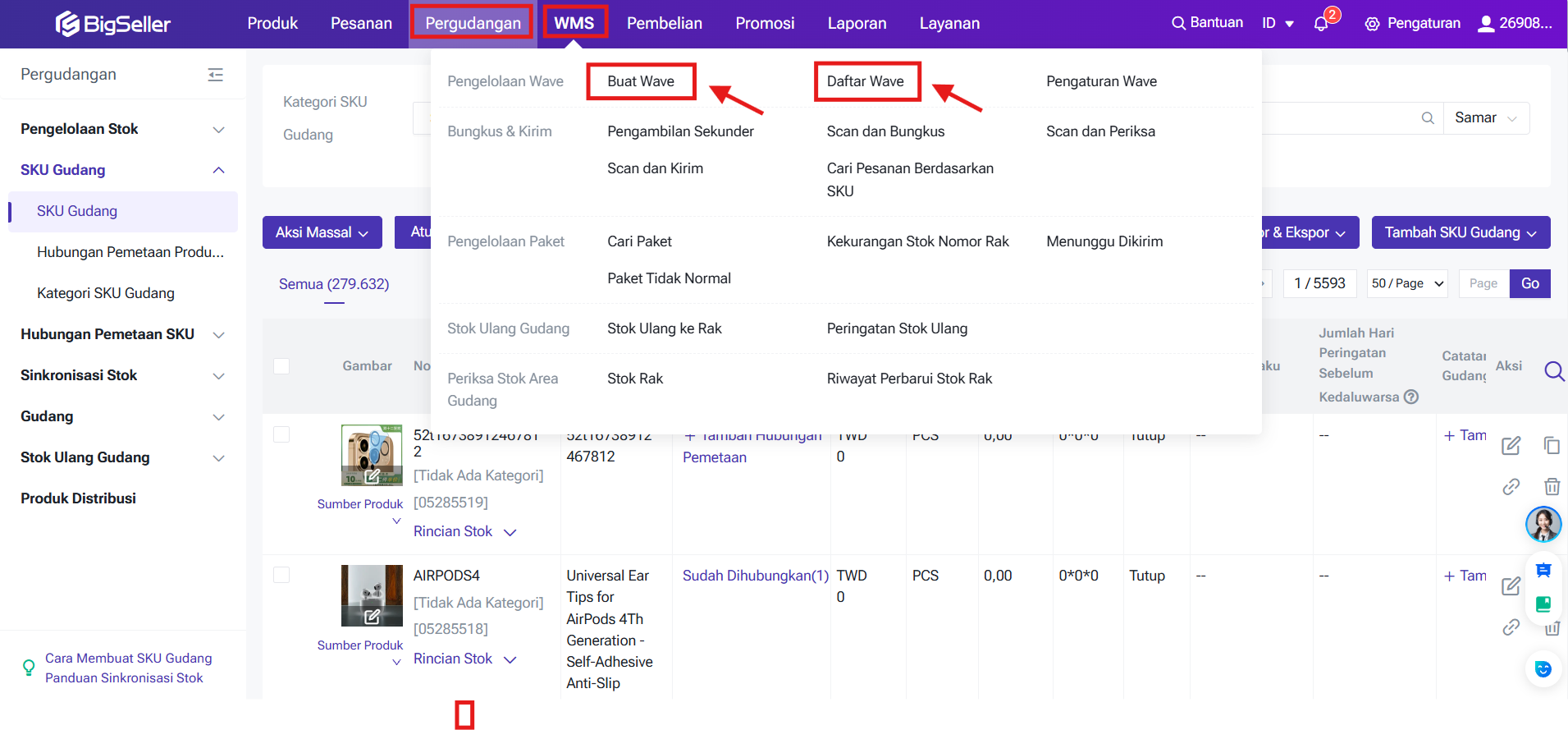 Fitur WMS Pengelolaan Wave Picking Sistem Omnichannel BigSeller