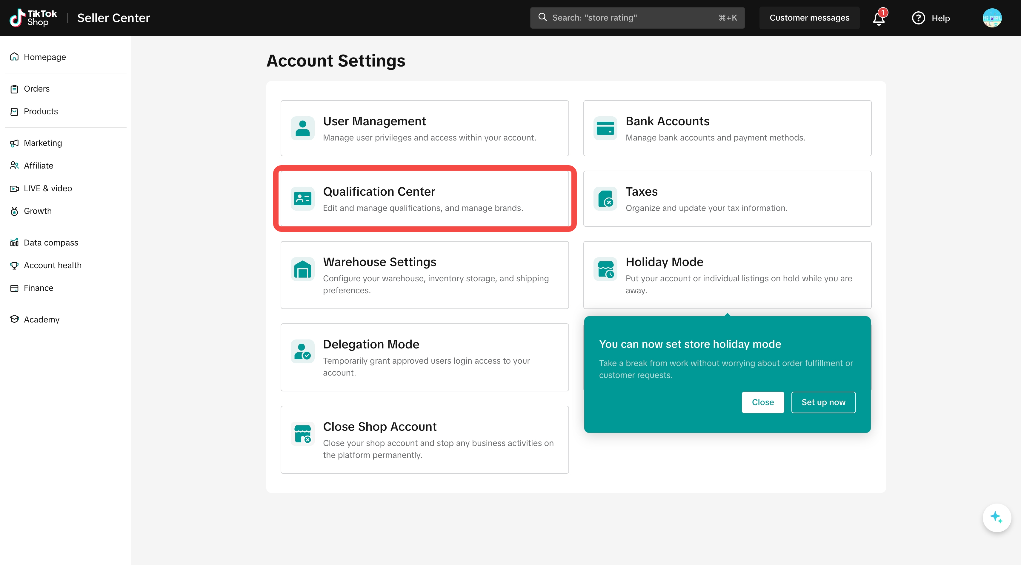tiktok shop seller verification center