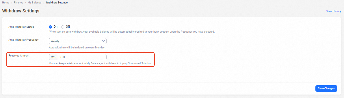 lazada reserved amount