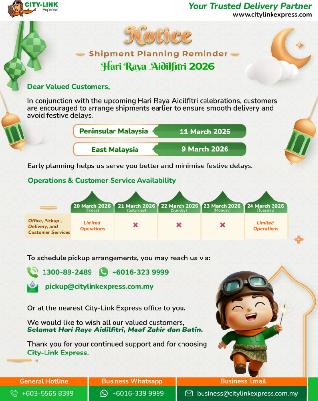 city-link express raya cut-off date 2026