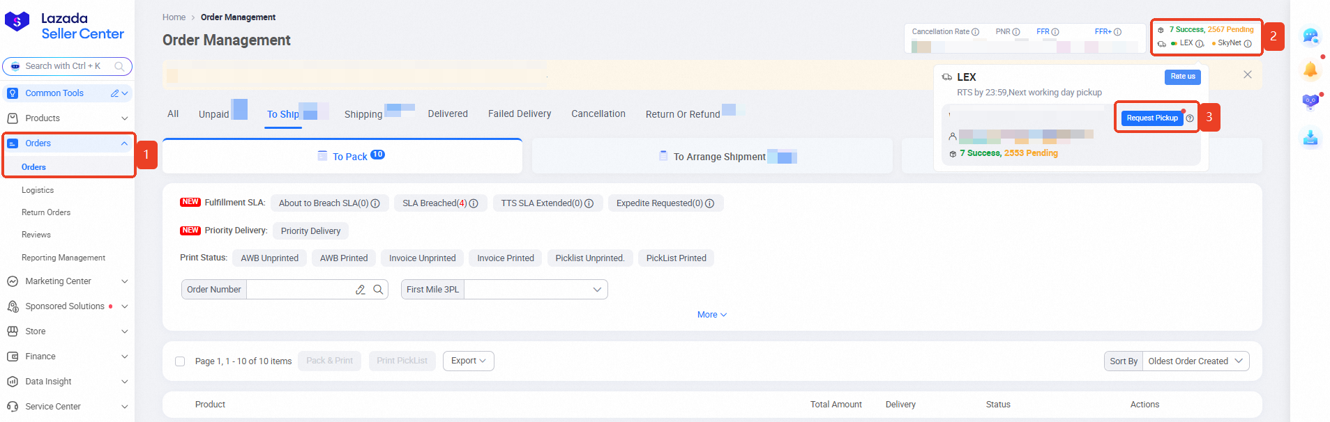 How to Request Parcel Pickup for LEX & 3PLs in Lazada Seller Center