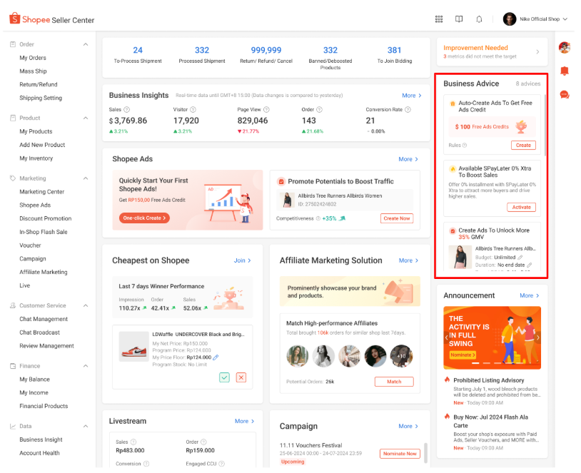 shopee business advice
