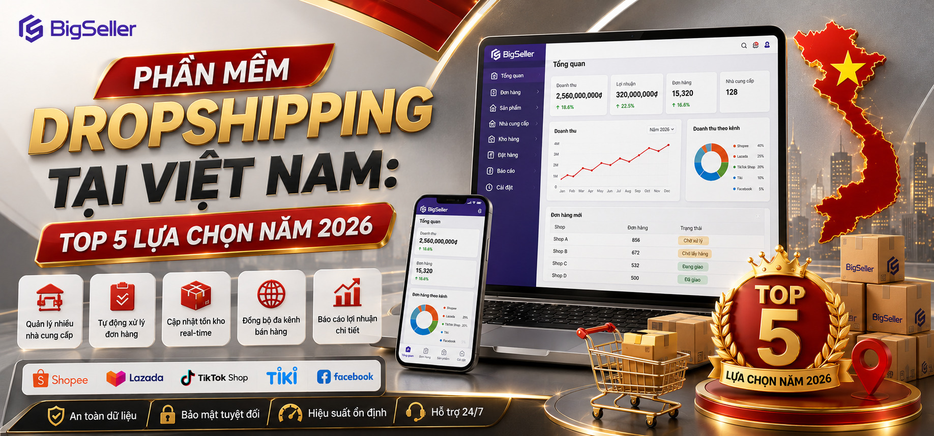 Phần mềm dropshipping phù hợp tại Việt Nam