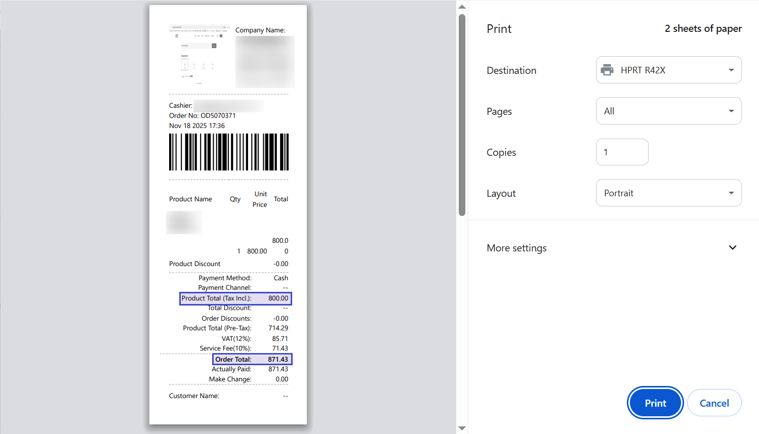 bigseller pos receipt