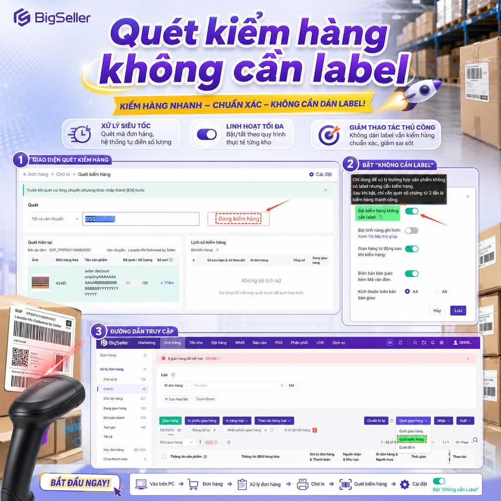 Quét kiểm hàng